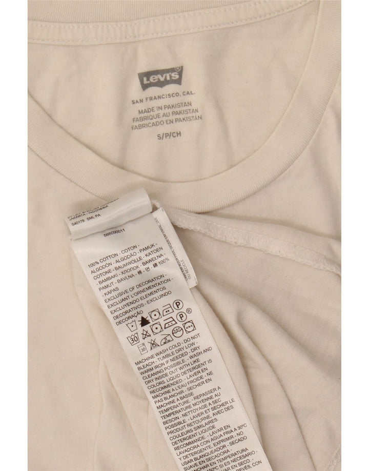 Levi's Mens T-Shirt Top Small White Cotton