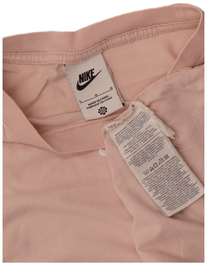 Nike Mens T-Shirt Top Large Pink Cotton