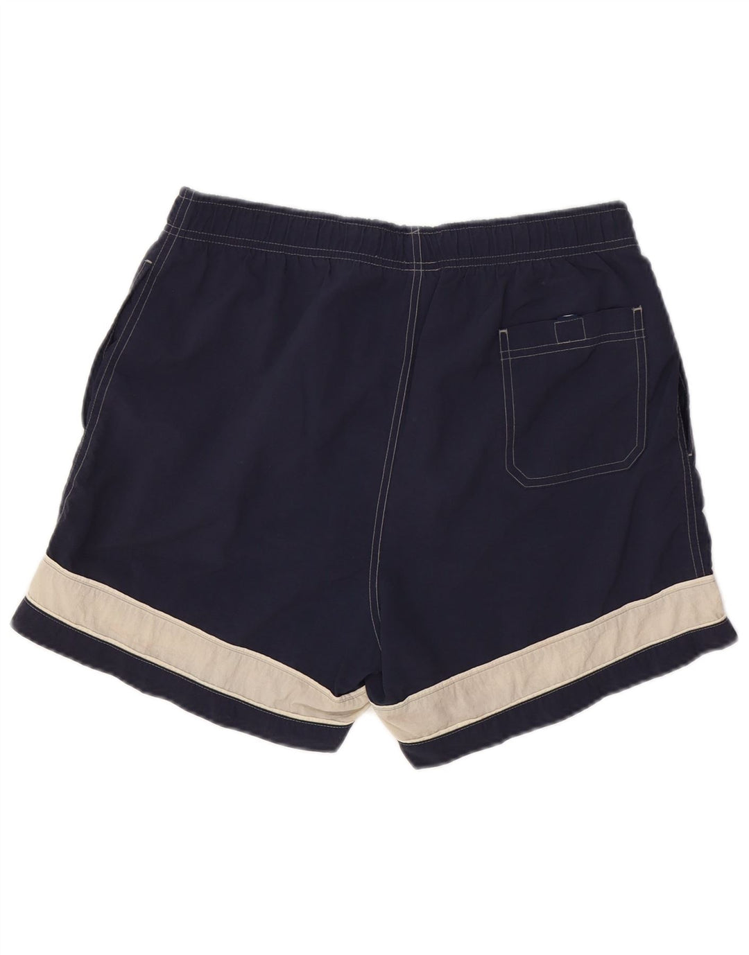 CHAMPION Mens Swimming Shorts Medium  Navy Blue Colourblock Polyamide