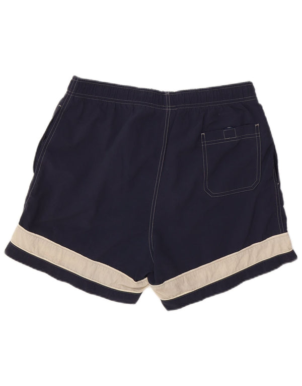 CHAMPION Mens Swimming Shorts Medium  Navy Blue Colourblock Polyamide