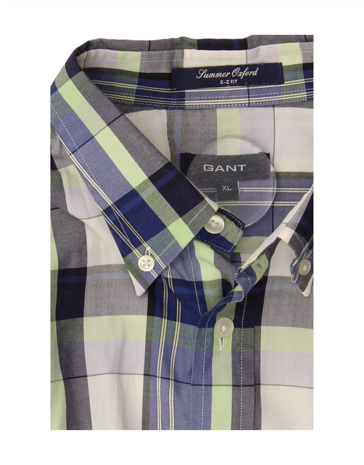 GANT Mens Shirt XL Blue Check Cotton