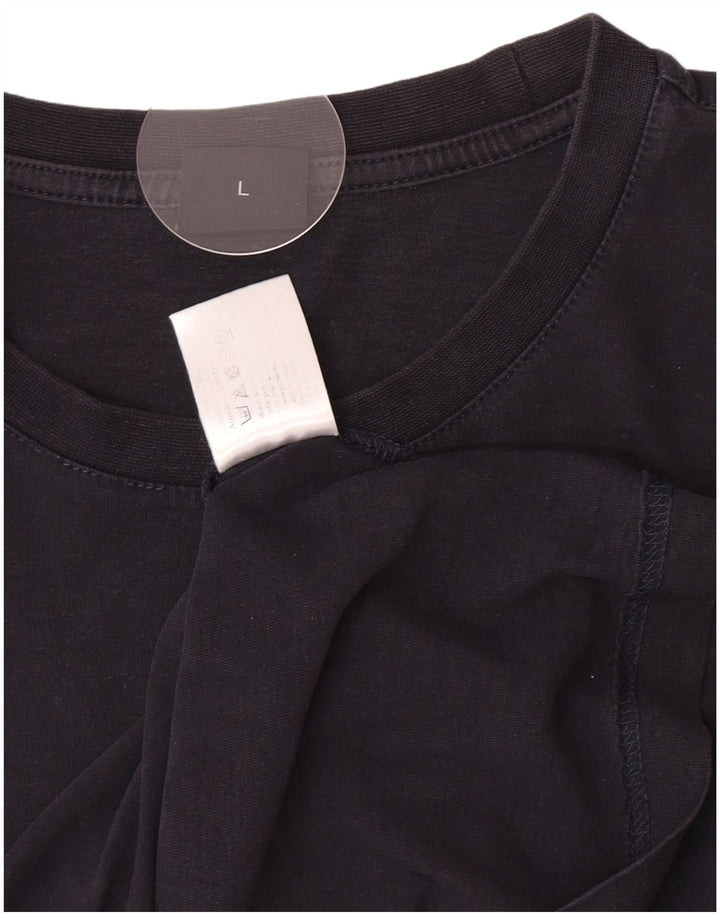 Hugo Boss Womens T-Shirt Top Large Black Cotton