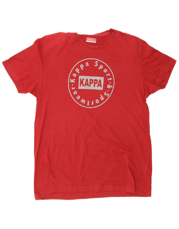 Kappa Mens Graphic T-Shirt Top 2XL Red Cotton