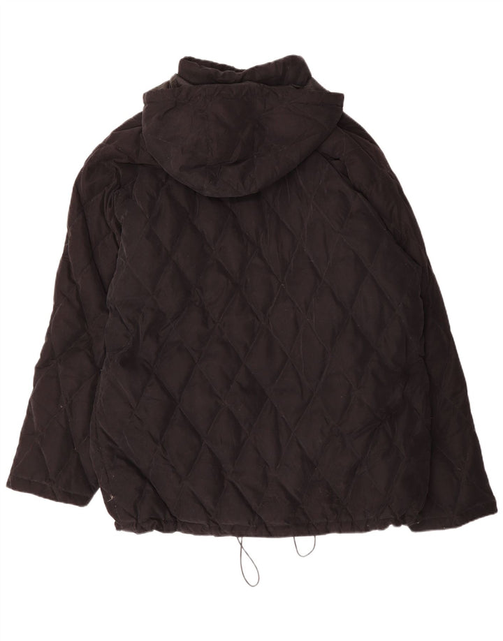 BELFE & BELFE Mens Hooded Quilted Padded Jacket IT 54 2XL Black