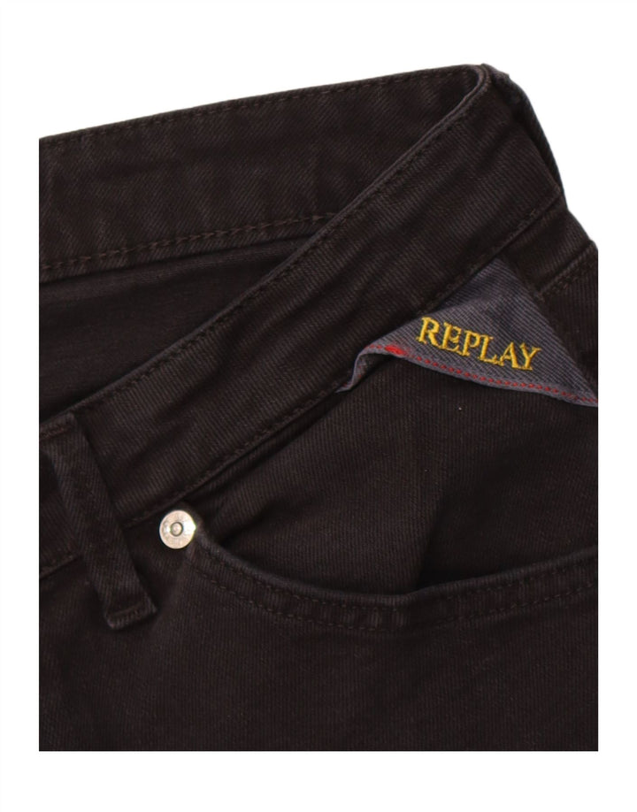 REPLAY Womens Slim Jeans W28 L30 Black