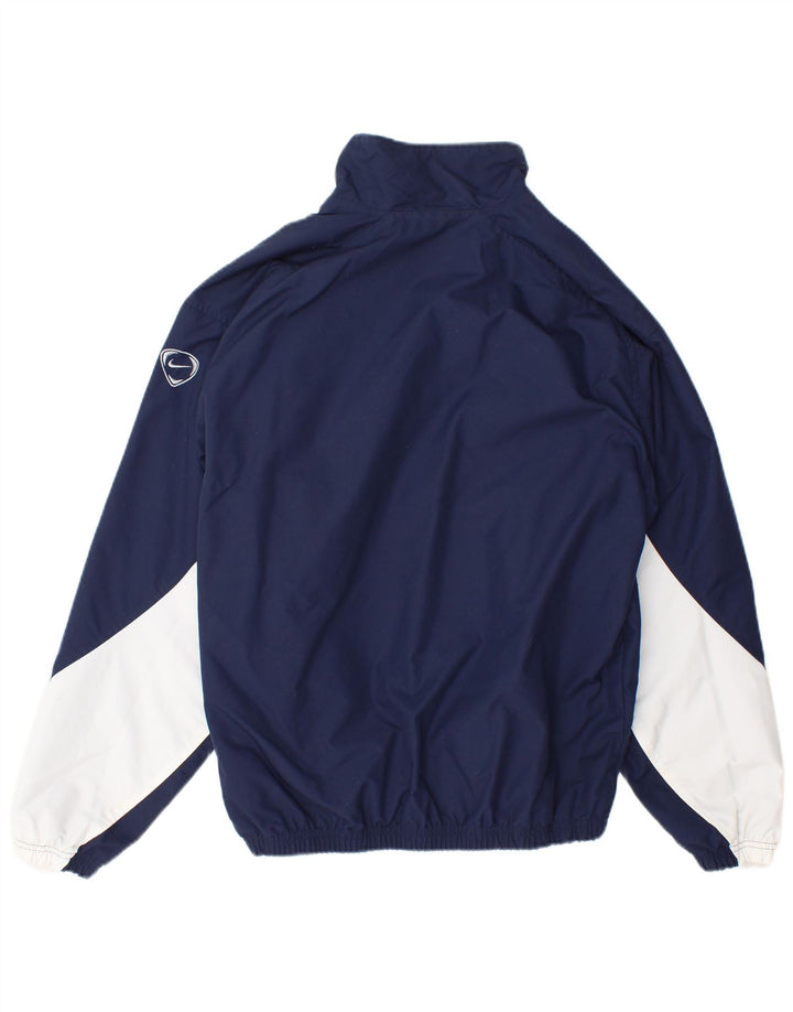 Nike Mens Bomber Jacket UK 35/37 Small Navy Blue Colourblock Nylon
