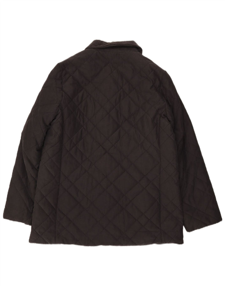 Marks & Spencer Womens Quilted Jacket UK 14 Large Black Polyester