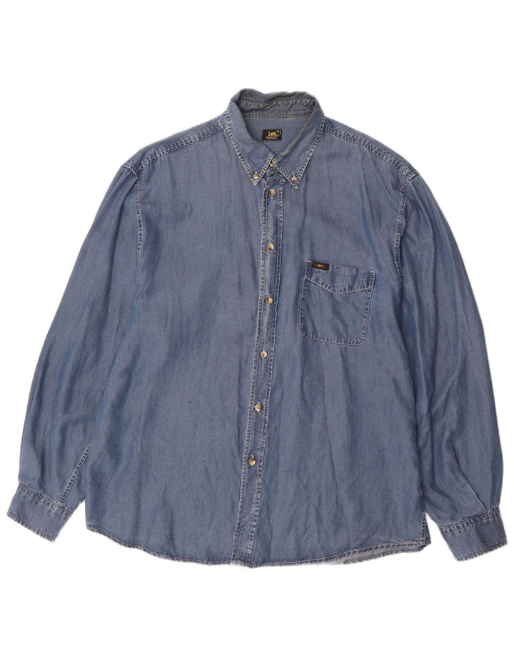 LEE Mens Shirt XL Blue Tencel