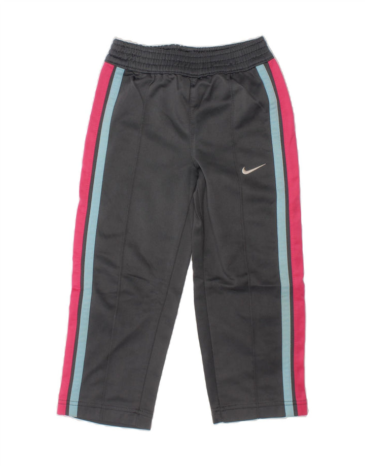 NIKE Girls Tracksuit Trousers 3-4 Years  Grey Colourblock Polyester Vintage Nike and Second-Hand Nike from Messina Hembry 