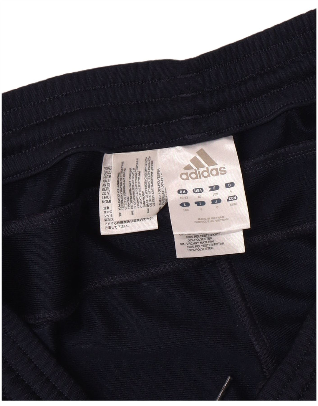 ADIDAS Mens Tracksuit Trousers Joggers UK 40/42 Medium Navy Blue Polyester