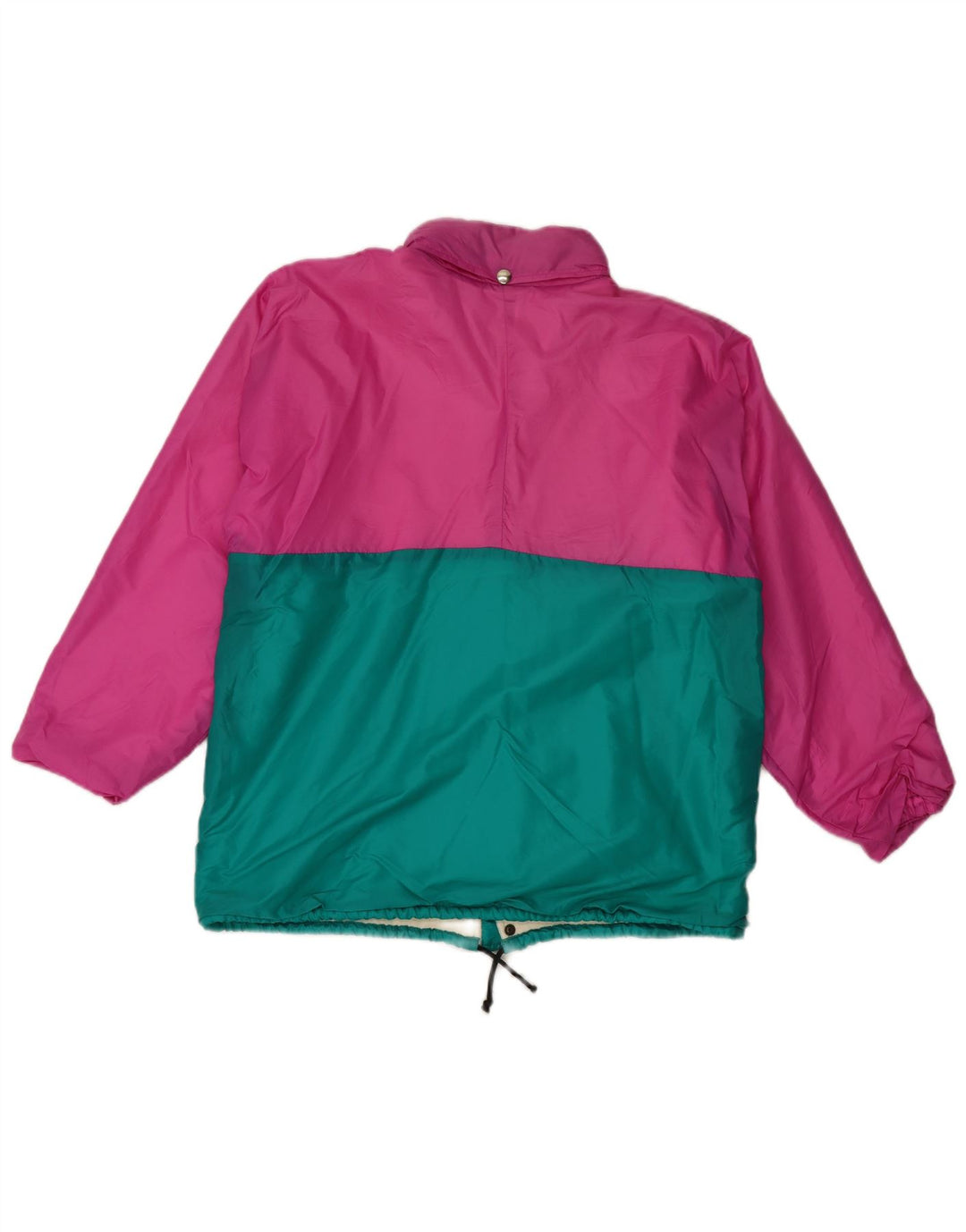 Vintage Mens Rain Jacket UK 38 Medium Pink Colourblock Polyester