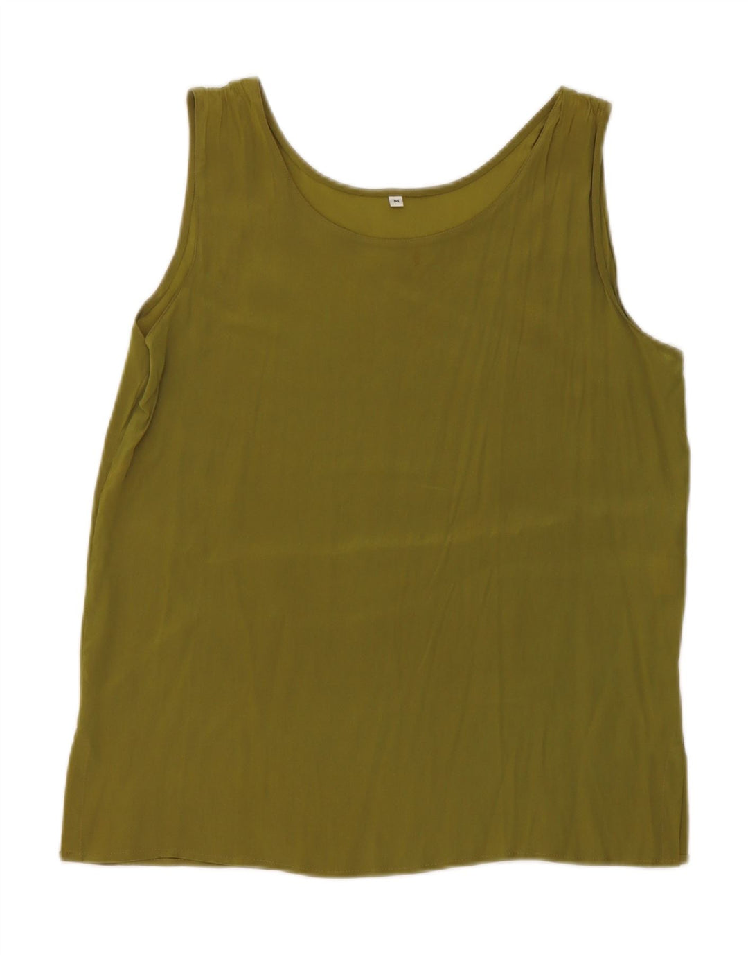 Vintage Womens Vest Top UK 14 Medium Green Acetate
