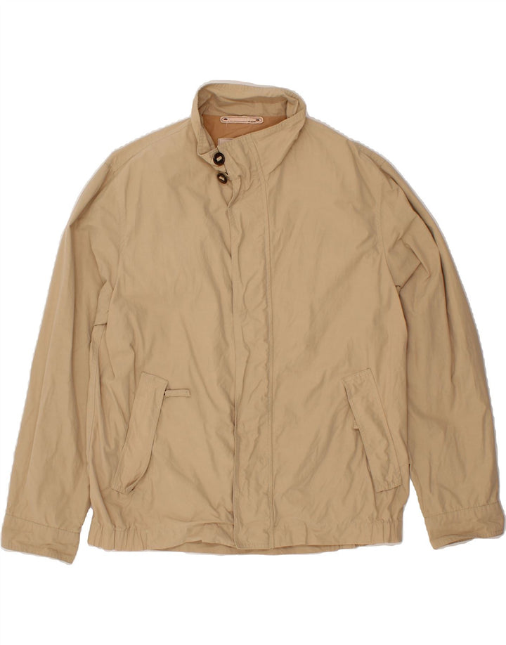 MARINA YACHTING Mens Bomber Jacket IT 50 Large Beige Cotton Vintage Marina Yachting and Second-Hand Marina Yachting from Messina Hembry 