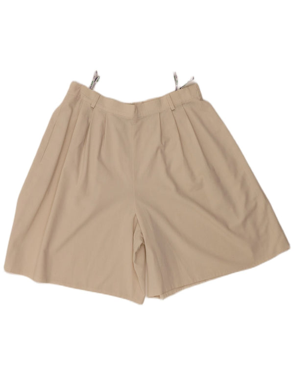 New Fast Womens High Waist Chino Shorts IT 46 Large W30 Beige Polyester