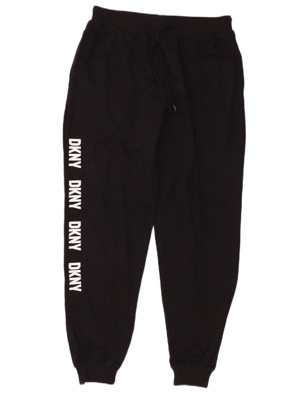 Dkny Mens Graphic Tracksuit Trousers Joggers Medium Black Cotton
