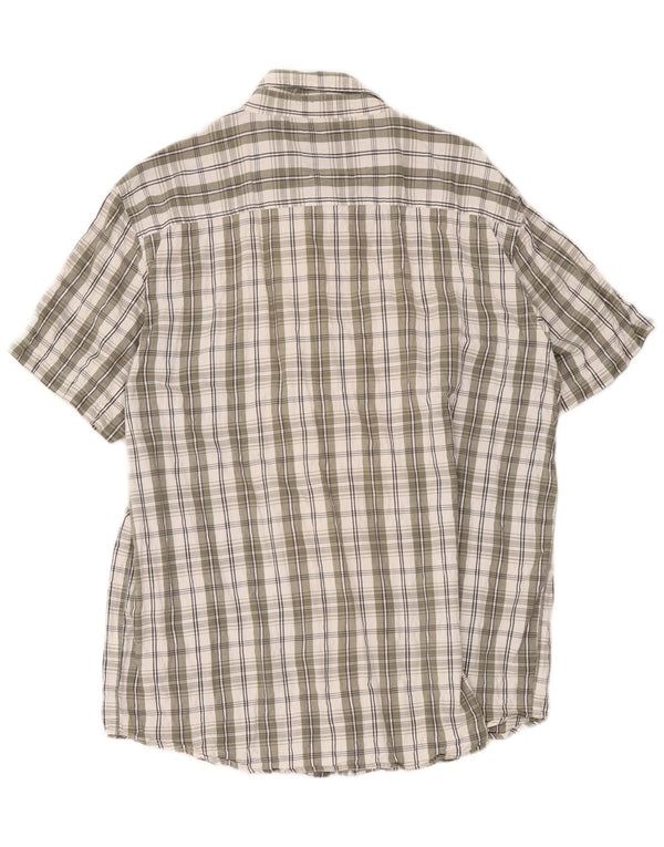 Wrangler Mens Short Sleeve Regular Fit Shirt 2XL Green Plaid Cotton