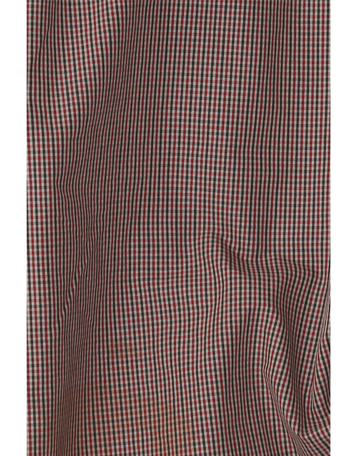 Quiksilver Mens Bomber Jacket UK 42 XL Red Gingham Cotton