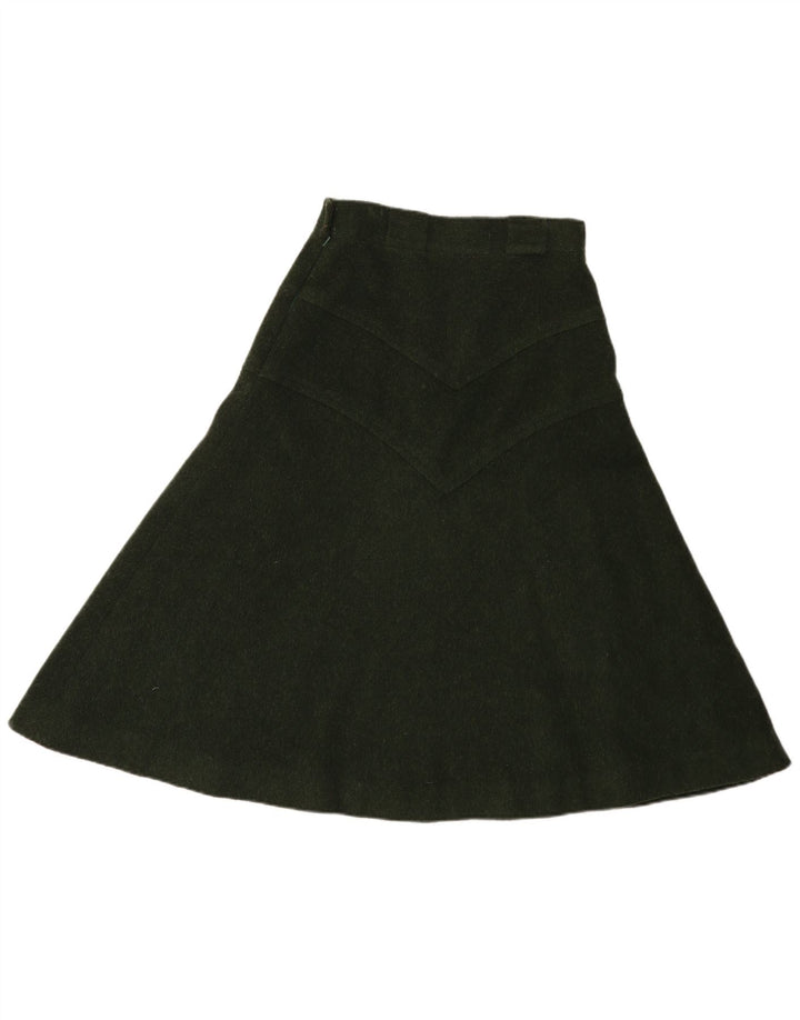 Vintage Womens A-Line Skirt IT 44 Medium W28 Green