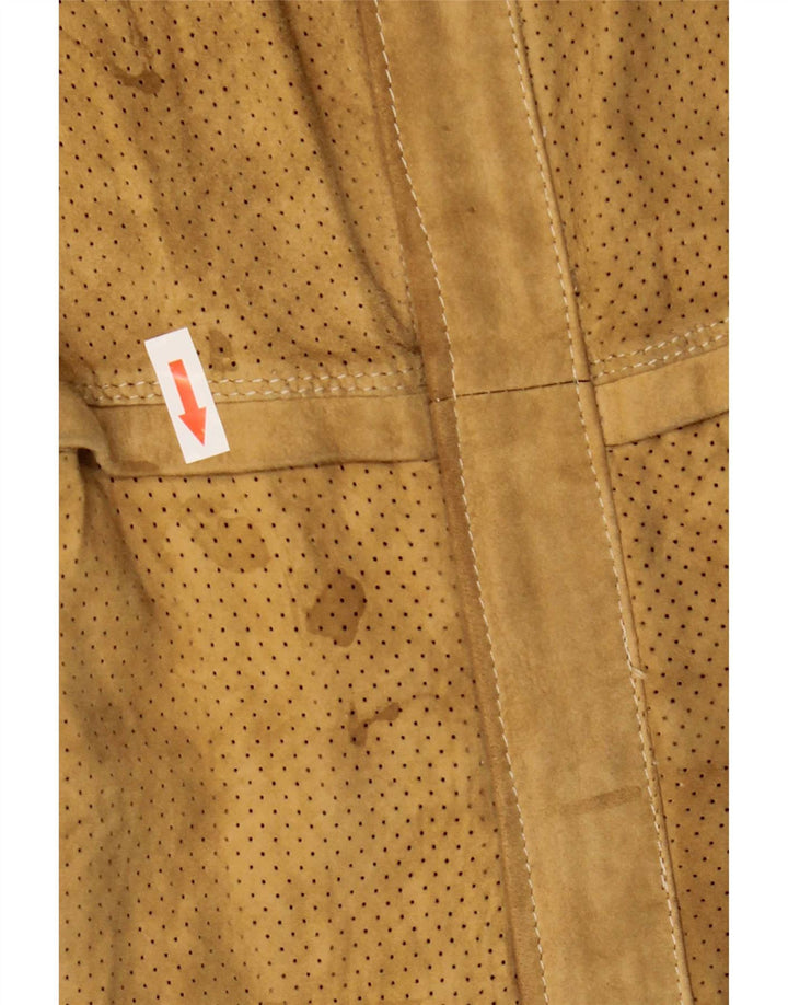 Vintage Mens Suede Jacket UK 34 XS Beige