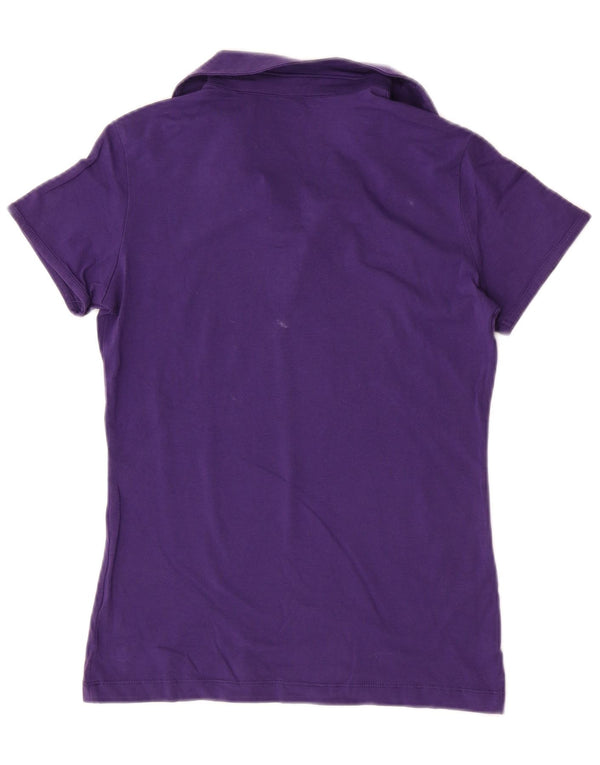 Lotto Womens Polo Shirt UK 14 Large Purple Cotton