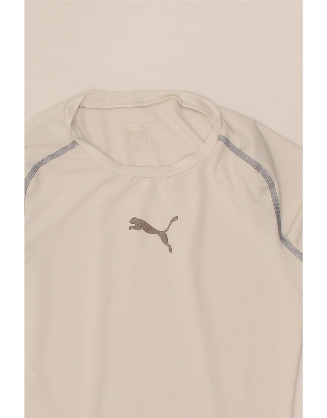 PUMA Mens Graphic T-Shirt Top XS White Polyester Vintage Puma and Second-Hand Puma from Messina Hembry 