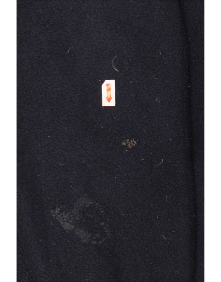 KAPPA Mens Zip Neck Fleece Jumper Small Navy Blue Polyester