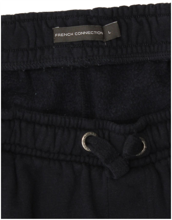 French Connection Mens Sport Shorts Large  Navy Blue Cotton