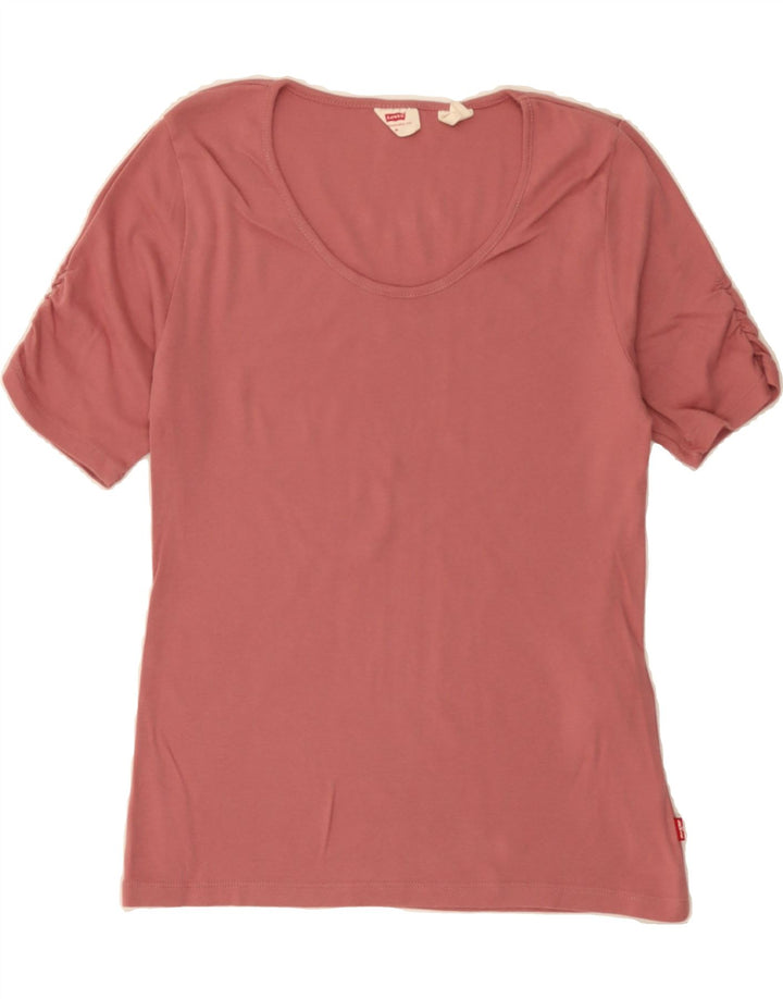 LEVI'S Womens T-Shirt Top UK 12 Medium Pink Cotton Vintage Levi's and Second-Hand Levi's from Messina Hembry 