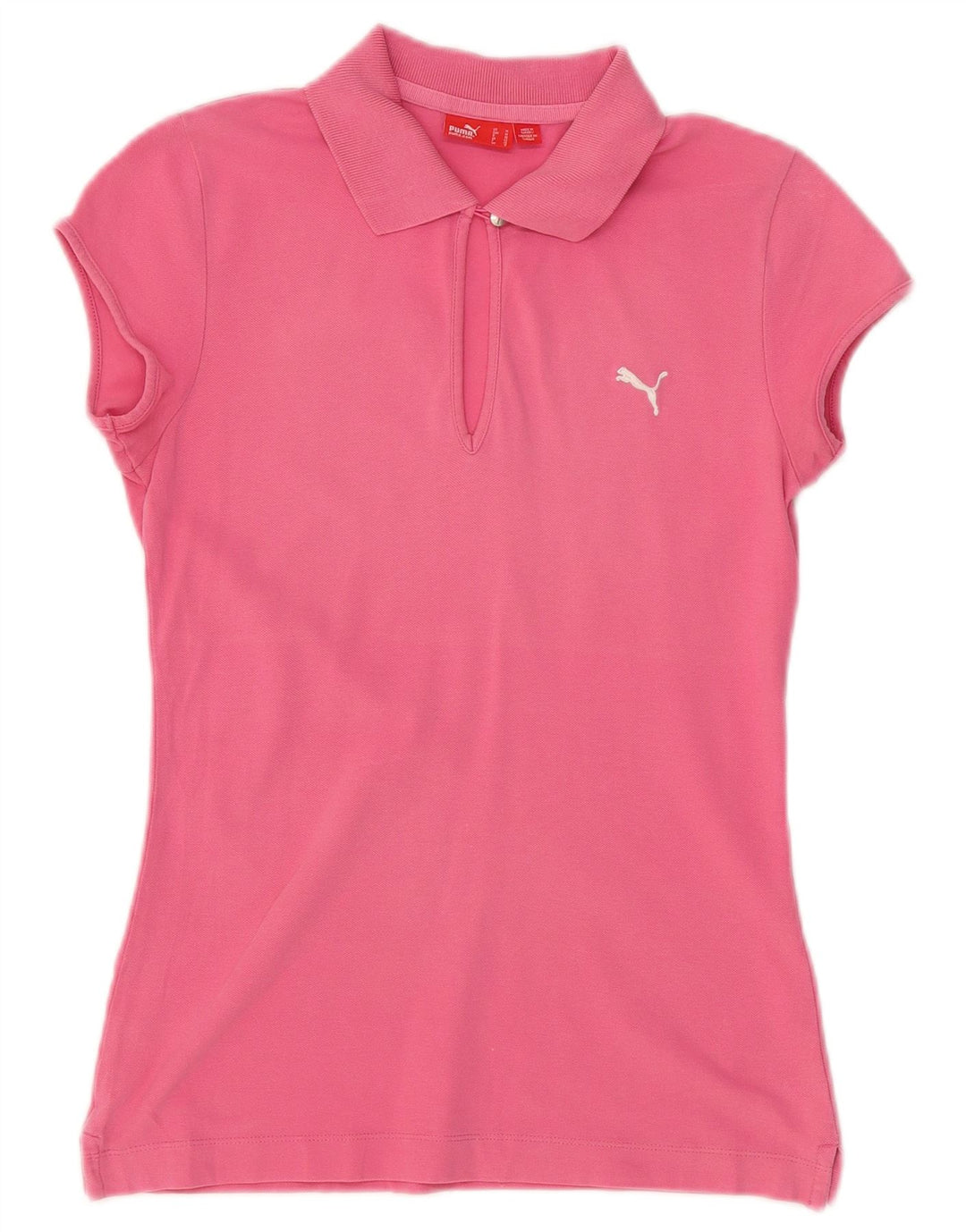 PUMA Womens Polo Shirt UK 12 Medium Pink
