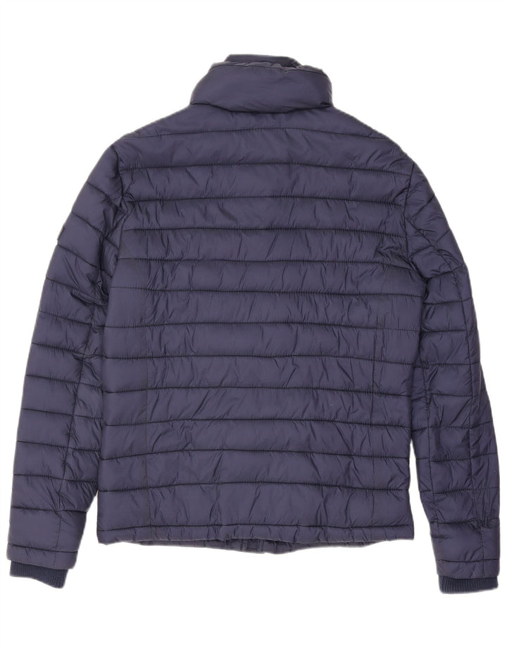 Superdry Mens Padded Jacket UK 36 Small Navy Blue Nylon