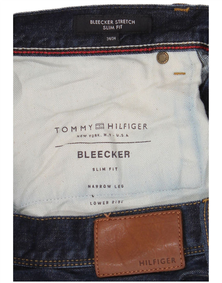Tommy Hilfiger Mens Bleecker Slim Jeans  W34 L34 Navy Blue Cotton