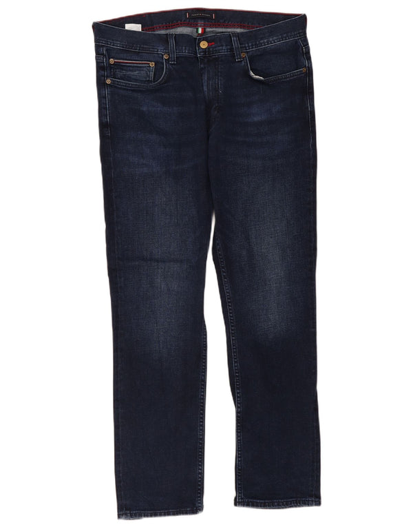 Tommy Hilfiger Mens Denton Straight Jeans W34 L30 Navy Blue Cotton