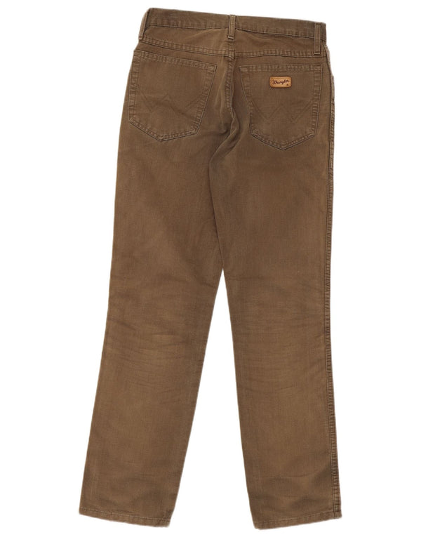 WRANGLER Mens Texas Straight Casual Trousers W32 L32 Brown Cotton