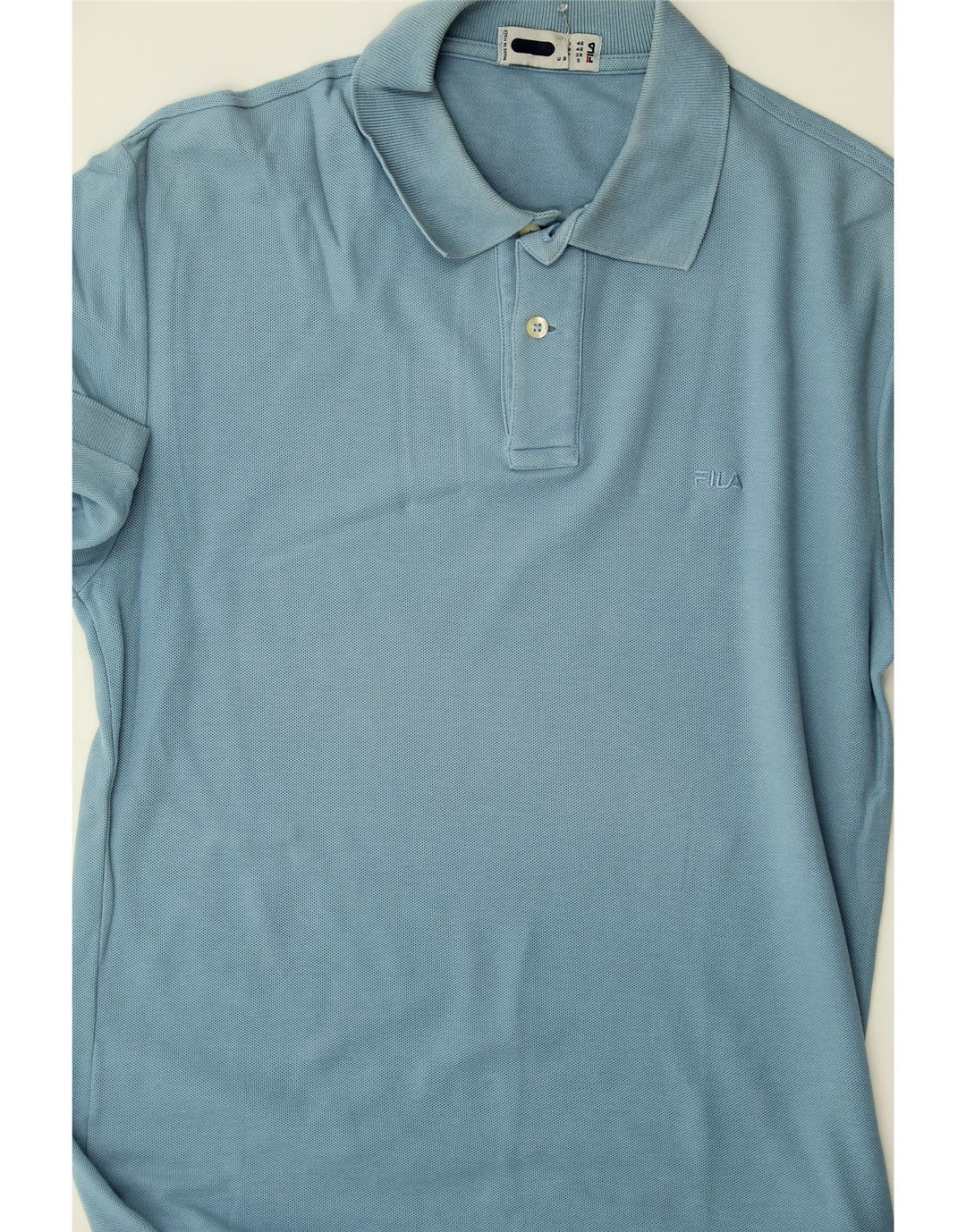 FILA Mens Polo Shirt IT 46 Small Blue Cotton Vintage Fila and Second-Hand Fila from Messina Hembry 