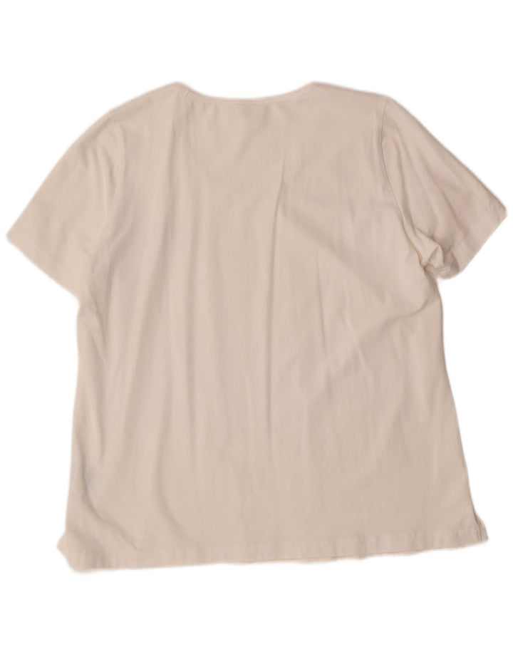 CHAMPION Womens Comfort Fit T-Shirt Top UK 20 2XL White Cotton