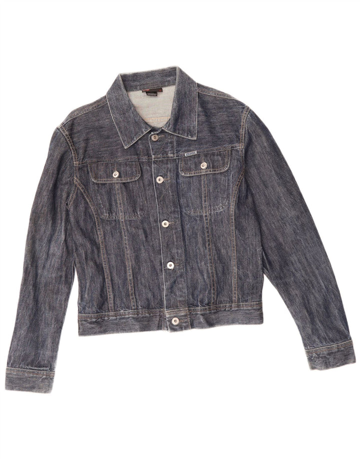 DIESEL Womens Denim Jacket UK 14 Medium Blue Cotton