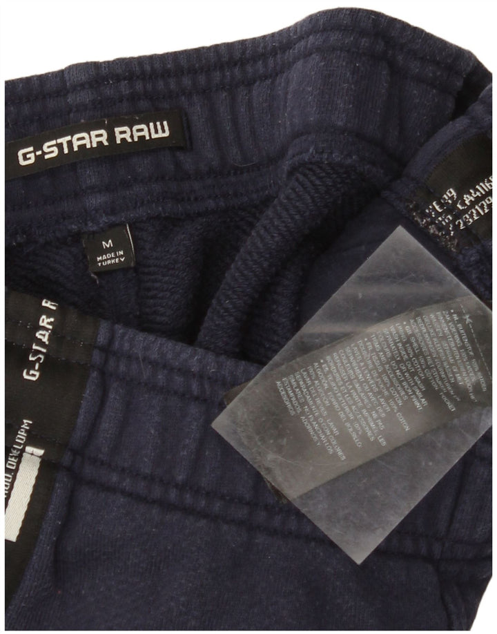 G-STAR Mens Graphic Sport Shorts Medium  Navy Blue Cotton