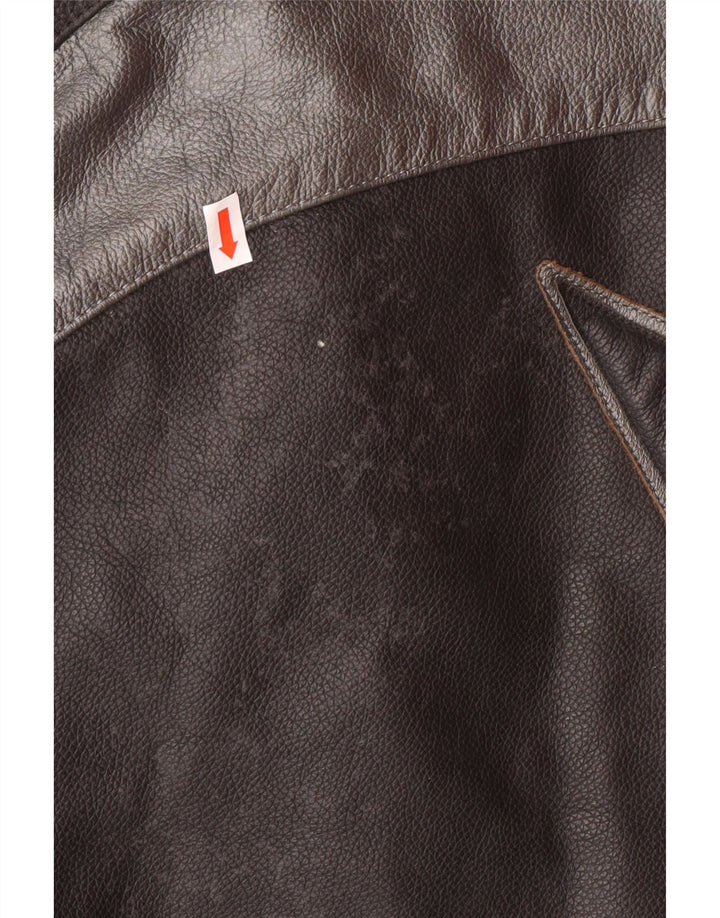 DAINESE Mens Graphic Racer Jacket Size 54 Large Black Colourblock Leather