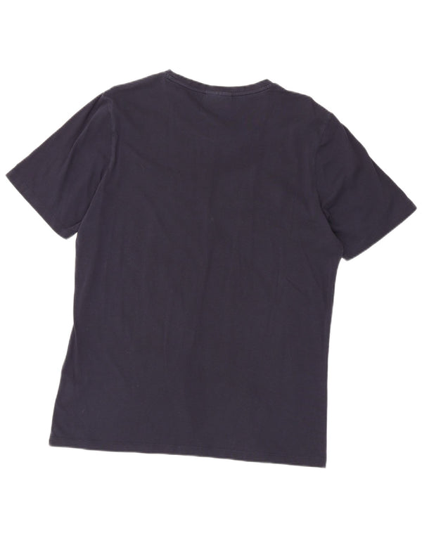 Hugo Boss Mens Graphic T-Shirt Top XL Navy Blue Cotton
