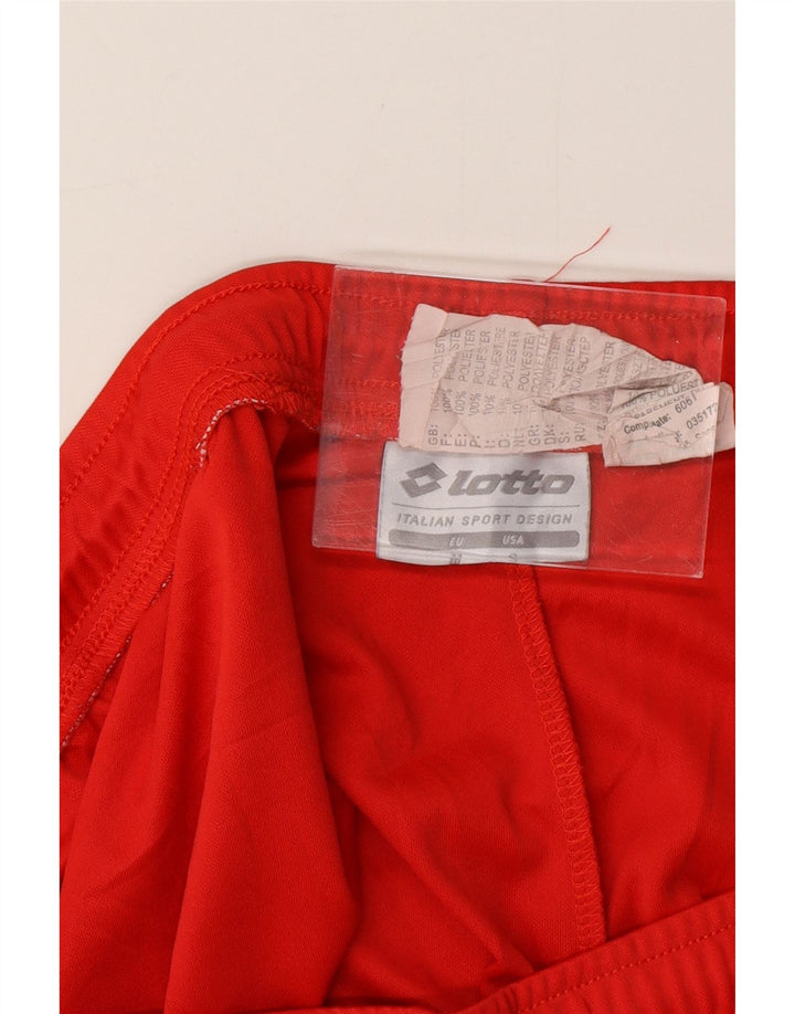 LOTTO Mens Sport Shorts Medium Red Polyester