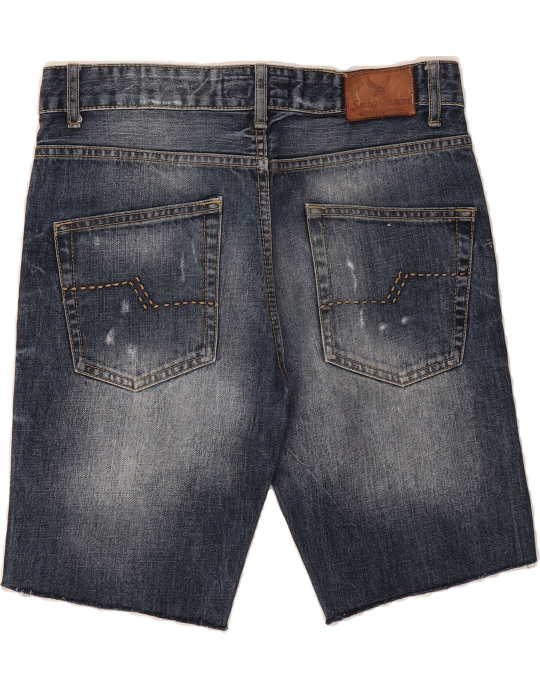 SMOG Mens Distressed Denim Shorts W30 Medium  Blue Cotton Vintage Smog and Second-Hand Smog from Messina Hembry 