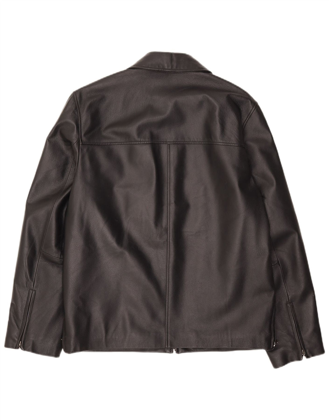 Conbipel Mens Leather Jacket IT 48 Medium Black Leather