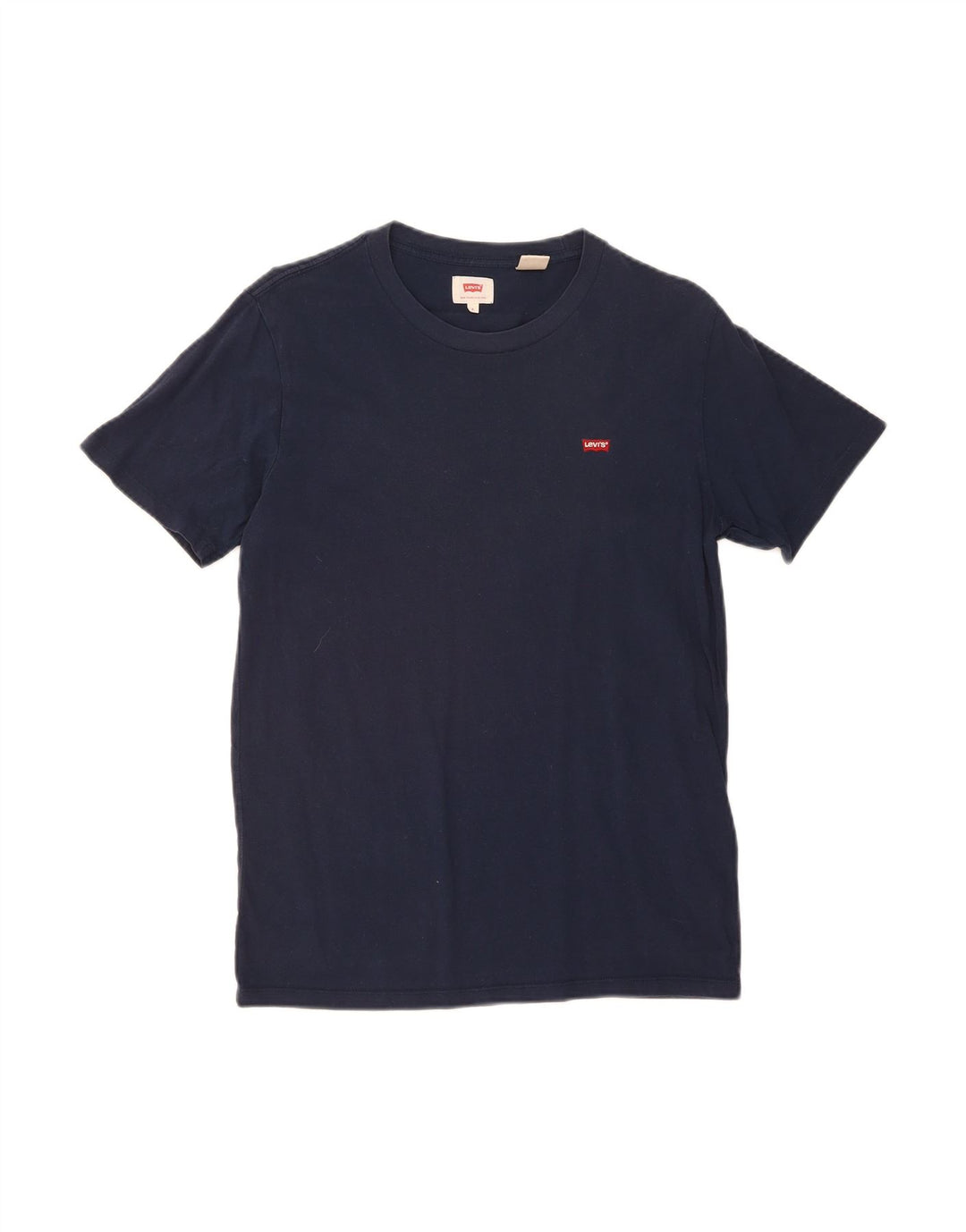 LEVI'S Mens Graphic T-Shirt Top Small Navy Blue Cotton