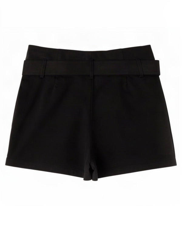 Zara Womens High Waist Chino Shorts Small W26 Black