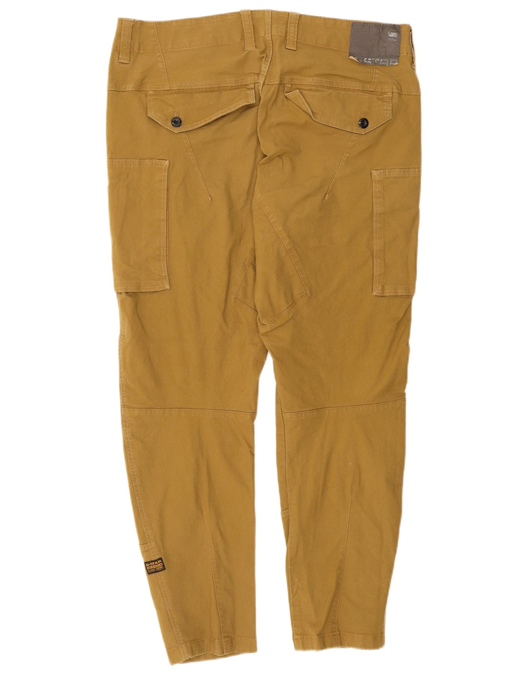 G-STAR Mens Tapered Cargo Trousers W40 L28 Yellow Cotton
