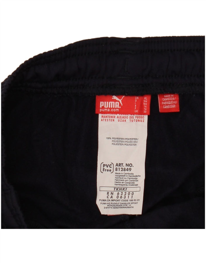 PUMA Boys Tracksuit Trousers 13-14 Years  Navy Blue Polyester