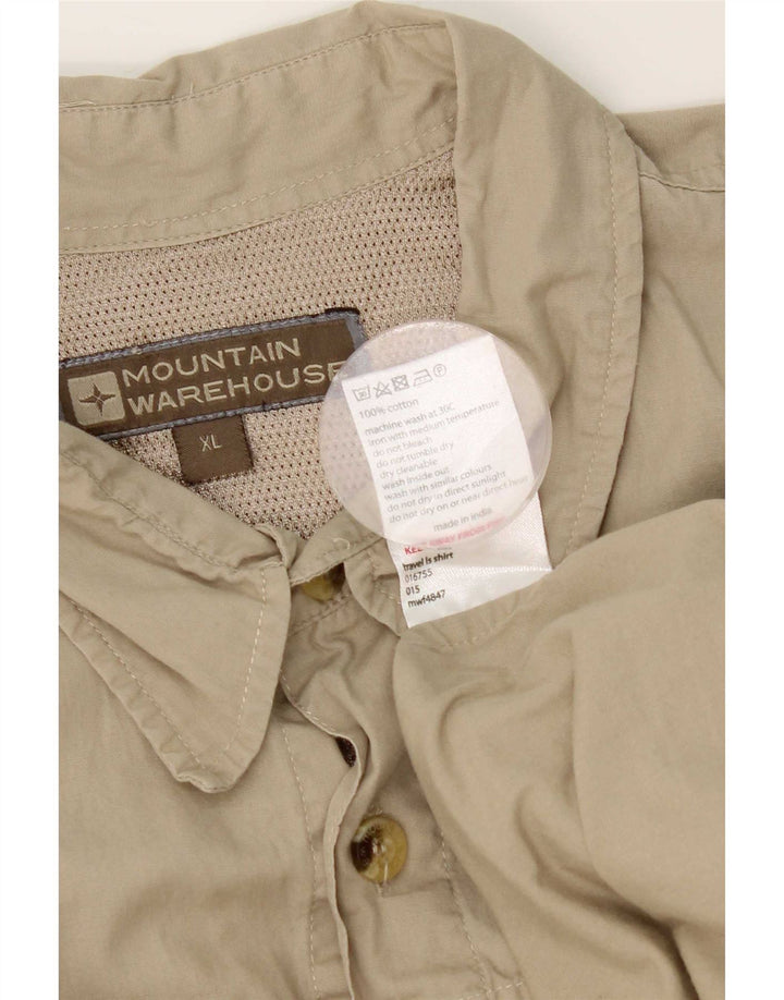 Mountain Warehouse Mens Shirt XL Beige Cotton
