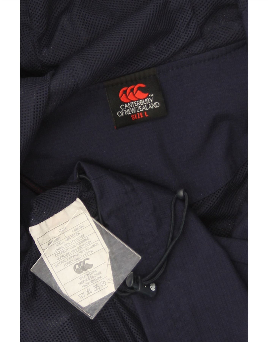 CANTERBURY Mens Munster Rugby Hooded Tracksuit Top Jacket Large Navy Blue