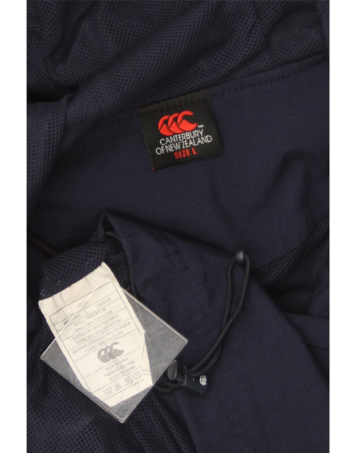 CANTERBURY Mens Munster Rugby Hooded Tracksuit Top Jacket Large Navy Blue