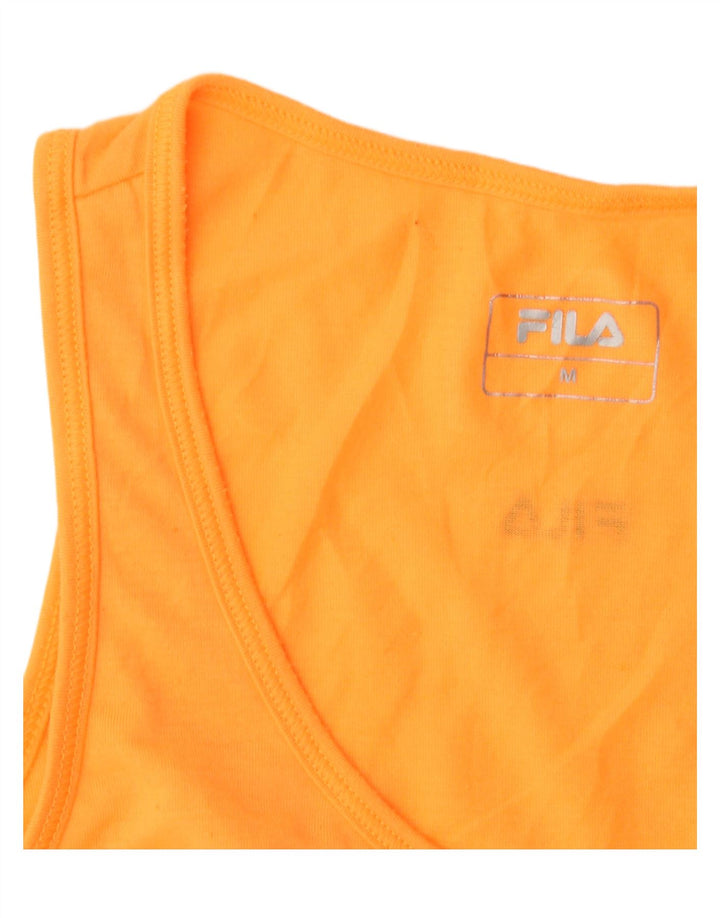 Fila Womens Vest Top UK 12 Medium Orange